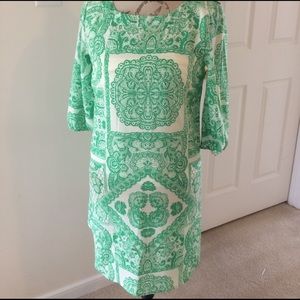 Pink‎ Owl Apparel Three-Quarter Sleeve Midi Dress